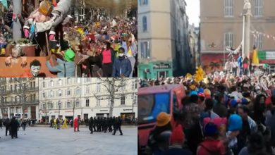 Photo of video | Carnaval pe vreme de pandemie în Marsilia. Poliția a aplicat gaze lacrimogene pentru a dispersa mulțimea