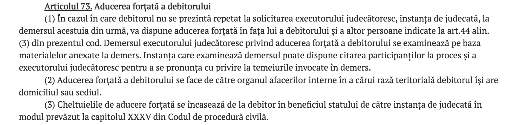 Curtea Constituțională a decis: Aducerea forțată a debitorului în fața executorului judecătoresc, neconstituțională