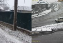 Photo of foto, video | Ninge la început de aprilie în localitățile de la nordul țării. Pe marginea carosabilului se așterne zăpadă