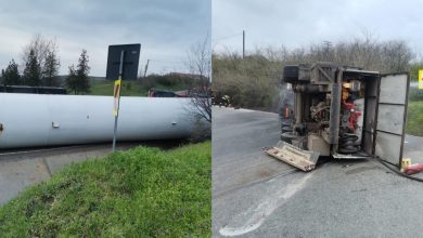 Photo of foto, video | Autocisternă din Republica Moldova, care transporta gaz lichefiat, s-a răsturnat la Vaslui