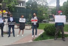 Photo of foto | Protest la Ambasada Belarusului din Chișinău: Se cere eliberarea jurnalistului Roman Protasevici