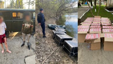 Photo of video | Credeau că nu vor fi observați cât moldovenii se pregătesc de Paște? Doi tineri, prinși cu 10.000 de pachete de țigări pe malul Prutului