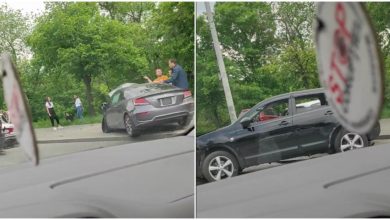 Photo of update, video | Accident rutier cu implicarea a trei mașini, pe strada Alecu Russo. O șoferiță de 19 ani a ajuns la spital