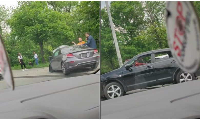 Photo of update, video | Accident rutier cu implicarea a trei mașini, pe strada Alecu Russo. O șoferiță de 19 ani a ajuns la spital