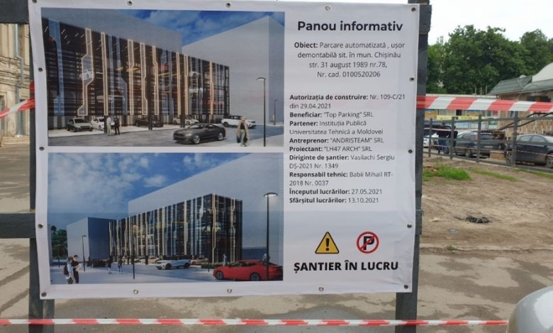 Photo of video | A fost dat startul lucrărilor de construcție a primei parcări automatizate din centrul Chișinăului