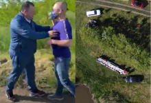 Photo of video | „Proști făcuți cu degetul”. Un deputat a îmbrâncit jurnaliștii care au întrerupt un ospăț al socialiștilor la iazul din Brăviceni