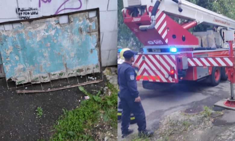 Photo of foto, video | S-a întâmplat în centrul capitalei! O placă de beton atârna la etajul șapte al unui bloc