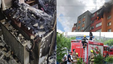 Photo of foto | Opt persoane, inclusiv cinci copii, evacuate din cauza unui incendiu. Focul a distrus parțial un apartament