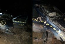 Photo of foto | Ploaia „le-a dus” la spital. Două persoane au suferit traumatisme după ce un taxi s-a răsturnat în raionul Hîncești