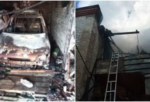 Photo of O casă din sectorul Râșcani, mistuită de flăcări: Acoperișul, garajul și mașina au fost distruse
