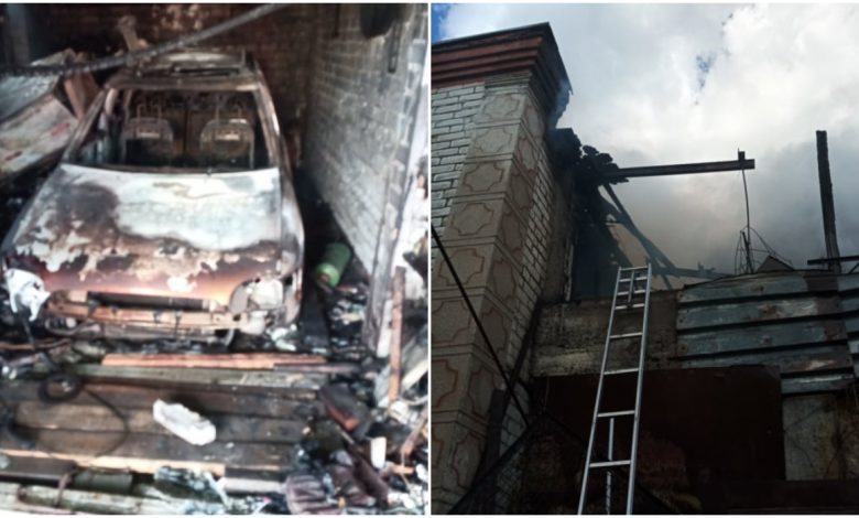 Photo of O casă din sectorul Râșcani, mistuită de flăcări: Acoperișul, garajul și mașina au fost distruse