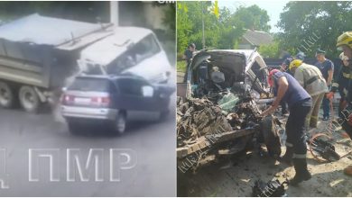 Photo of foto, video | Accident fatal la Tighina: Mai multe automobile, strivite de o mașină de mare tonaj. Cel puțin o persoană a murit