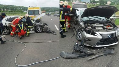 Photo of foto | Accident grav la Orhei: Șoferul unui Lexus, scos dintre fiare după ce mașina s-a tamponat cu un Volkswagen