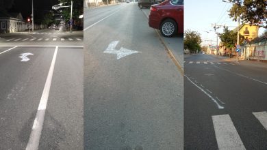 Photo of foto | Artă urbană sau cuțit la os? Un șofer a desenat cu cretă marcajul rutier pe o stradă din Chișinău