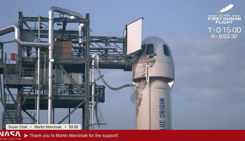 Photo of live | Începe călătoria lui Jeff Bezos în spațiu. Toți cei patru pasageri se află la bord