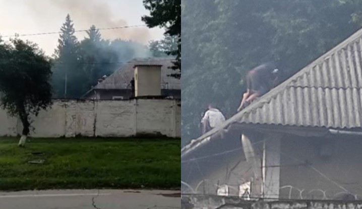 Photo of video | Răscoală la penitenciarul din Lipcani. Mai mulți deținuți ar fi provocat incendiu ca să urce pe acoperiș