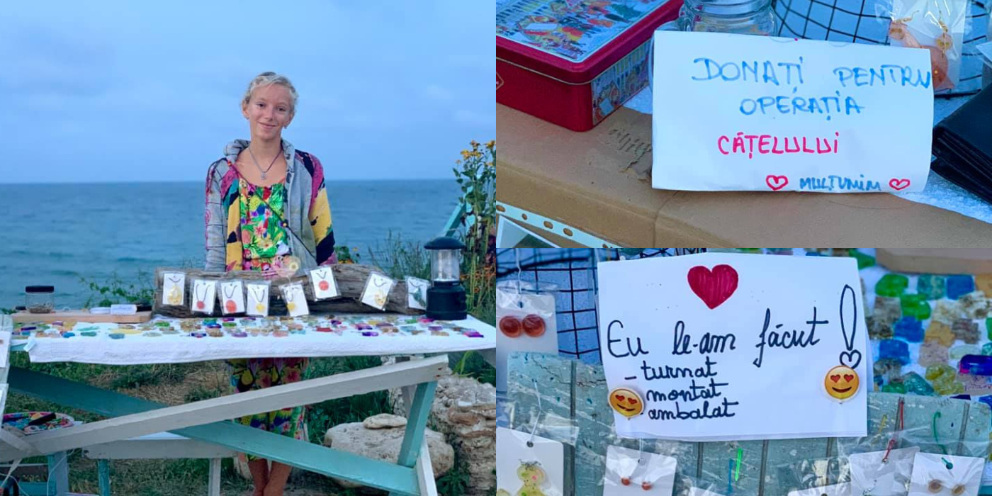 Photo of foto, video | Face bijuterii și le vinde pe litoral pentru a-și salva cățelul. Povestea unei fetițe de 11 ani care a impresionat România