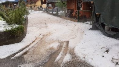 Photo of foto | Grindină până la genunchi pe străzile din Slovenia