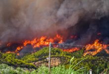 Photo of video | Grecia: Un incendiu arde necontrolat de mai multe zile pe a doua cea mai mare insulă. Sute de turiști și localnici, evacuați