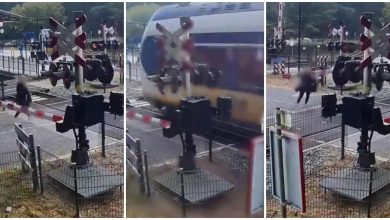 Photo of video | A scăpat ca prin urechile acului. O femeie, aproape de a fi spulberată de un tren de mare viteză