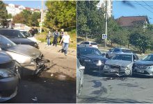 Photo of foto | Ghinion pentru trei șoferi din capitală: „S-au pupat” într-o intersecție de la Buiucani