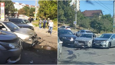 Photo of foto | Ghinion pentru trei șoferi din capitală: „S-au pupat” într-o intersecție de la Buiucani