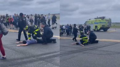 Photo of video | Pasager reţinut şi avion evacuat de urgenţă pe aeroportul LaGuardia din New York