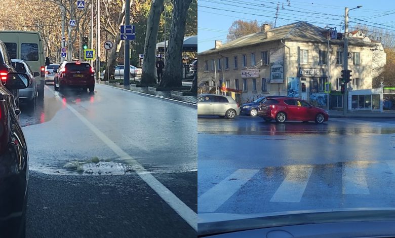 Photo of foto, video | Recent renovată, proaspăt inundată. Cum s-a transformat joi strada Ion Creangă într-o mică Veneție
