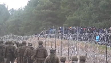 Photo of video | Au distrus gardul și sârma ghimpată. Două grupuri mari de migranţi ar fi reuşit să treacă din Belarus în Polonia