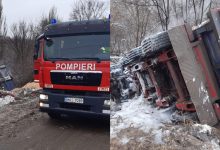 Photo of foto | Încă un accident fatal în apropiere de Chișinău. Un TIR a izbit un Prius, apoi s-a răsturnat într-o râpă și a luat foc