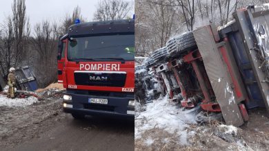 Photo of foto | Încă un accident fatal în apropiere de Chișinău. Un TIR a izbit un Prius, apoi s-a răsturnat într-o râpă și a luat foc