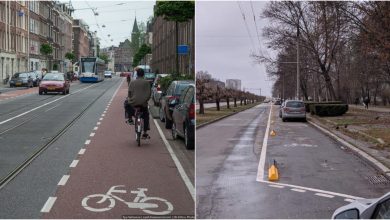 Photo of video, foto | „Vrem ca la ei, iese ca la noi”. Banda pentru cicliști de pe bd. Dacia de pe bd. Dacia s-au transformat în locuri de parcare