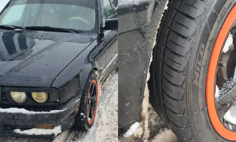 Photo of foto | A pornit la drum cu pneuri de vară. Șoferul unui BMW cu „prea multă încredere în sine”, oprit de Poliție
