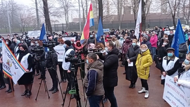 Photo of video | Protest la Parlament: Sindicaliștii au cerut premii anuale pentru bugetari