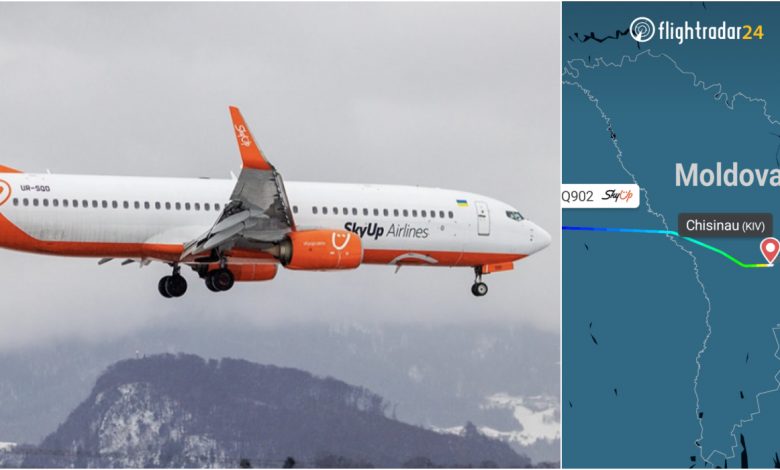 Photo of foto | Un avion care zbura din Portugalia spre Kiev a aterizat de urgență la Chișinău