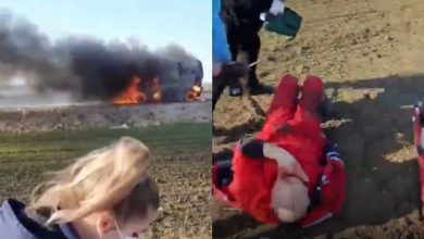 Photo of video | O ambulanță care transporta răniți, lovită de bombardamente lângă Herson