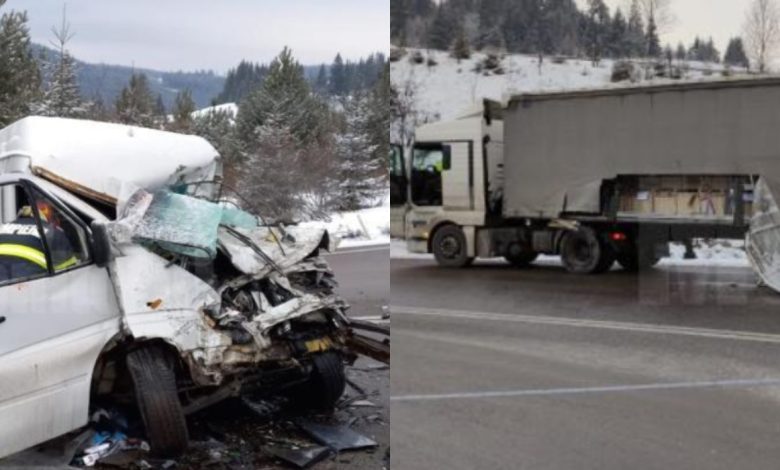 Photo of foto | Un microbuz cu cinci moldoveni, implicat într-un accident în România