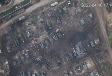 Photo of foto | Imagini filmate cu drona: „Cimitir” de tancuri rusești depozitate în Rusia, lângă granița cu Ucraina