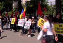 Photo of video | Protest în fața Parlamentului împotriva reținerii lui Igor Dodon