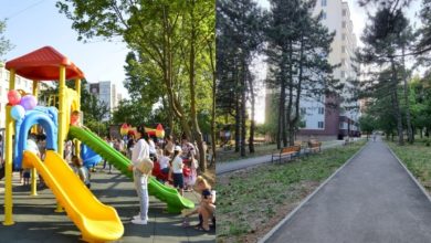 Photo of foto | Teren de joacă, sistem de iluminat și alei pietonale. Un nou scuar a fost amenajat în sectorul Centru al capitalei