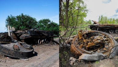 Photo of foto | Resturile tancurilor distruse în războiul din Ucraina zac pe străzi și în curțile oamenilor. Unele au fost duse la expoziții