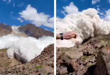 Photo of video | Moment de cumpănă pentru 10 turiști. O avalanșă i-au surprins în munții din Kirghizstan
