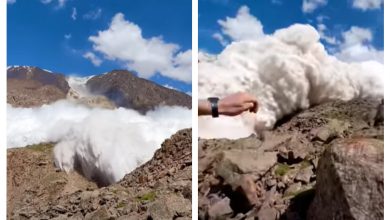 Photo of video | Moment de cumpănă pentru 10 turiști. O avalanșă i-au surprins în munții din Kirghizstan
