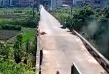 Photo of video | Momentul în care un pod din China se rupe în două din cauza temperaturilor ridicate