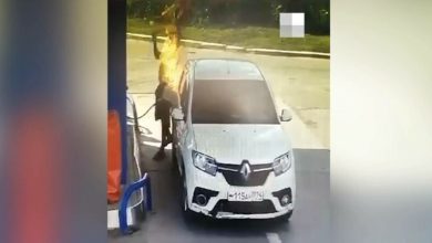 Photo of video | Incendiu la o benzinărie. Un taximetrist și-a aprins o țigară în timp ce alimenta mașina