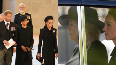 Photo of foto | Kate, Meghan și Camilla au purtat bijuterii simbolice pentru a-i aduce un omagiu reginei Elisabeta a II-a