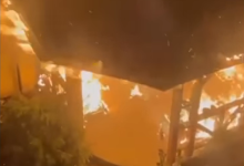 Photo of video | Incendiu în curtea casei lui Igor Dodon: Momentul în care terasa ia foc