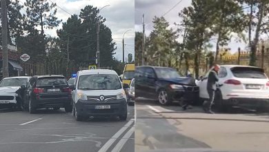 Photo of foto, video | Accident cu patru mașini în Chișinău, printre care un BMW și un Porsche: O persoană rănită