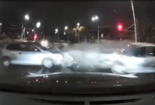 Photo of video | Grav accident la Tiraspol. Un șofer beat intră într-o mașină care aștepta la semafor