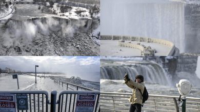 Photo of foto | Imagini spectaculoase cu Cascada Niagara înghețată parțial după „viscolul secolului”